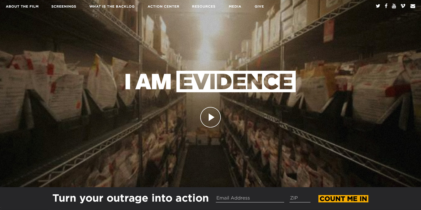 Hero area of the homepage of the website