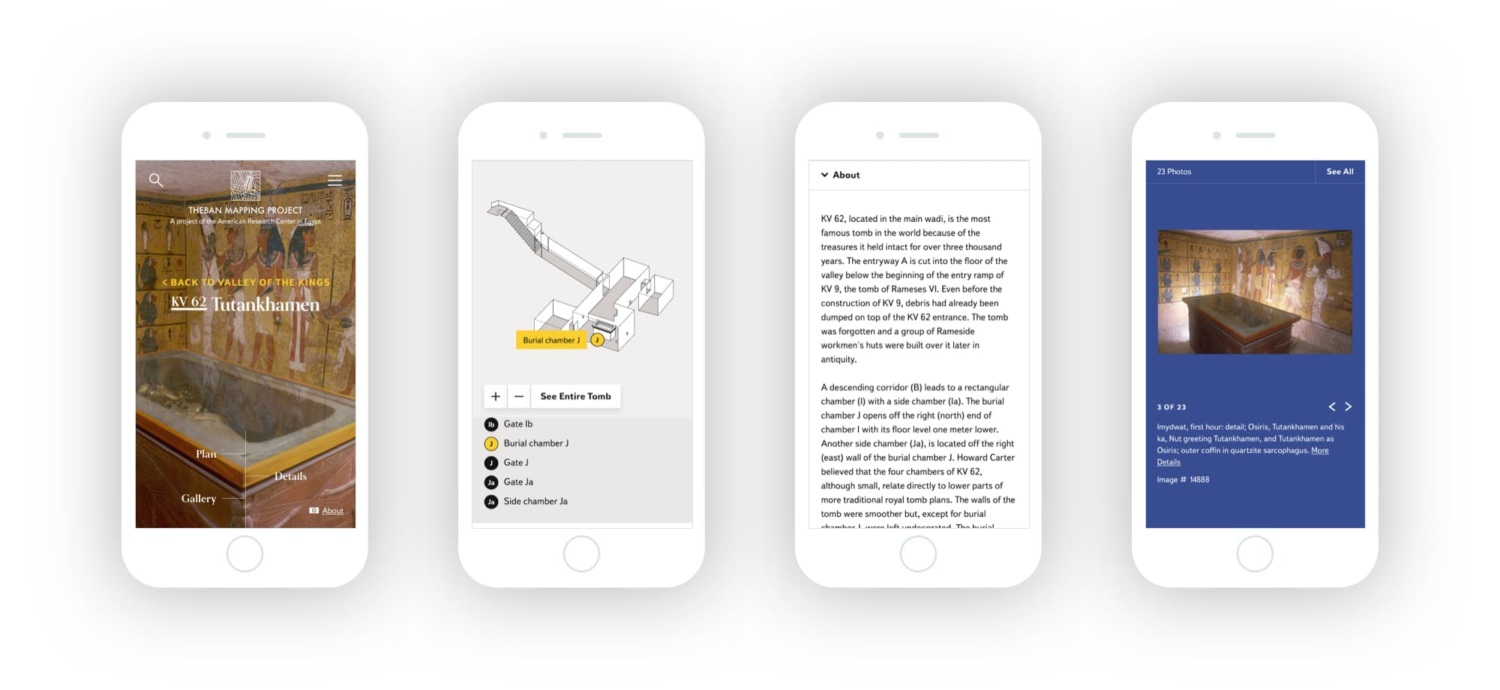 Mobile versions of the tomb page