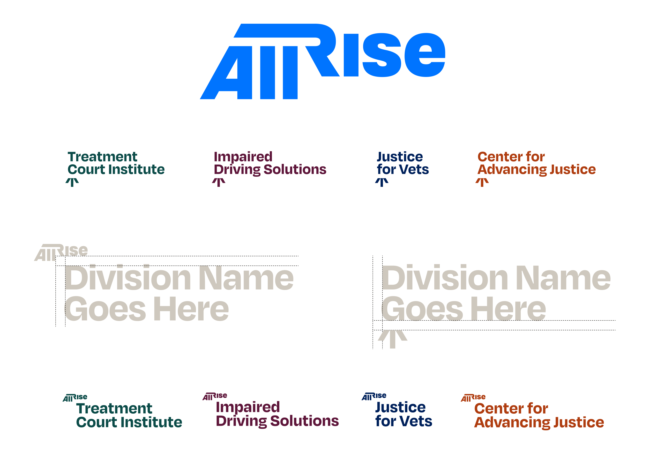 Showcasing the full suite of All Rise divisions, as well as how they're templated for future expansion.