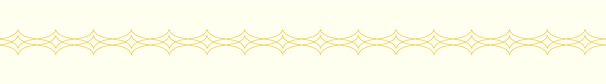 Art Nouveau inspired abstract border: Yellow against cream.