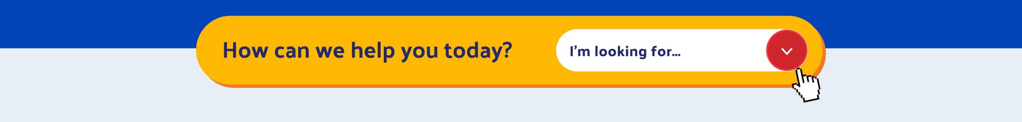 Dropdown button asking users 