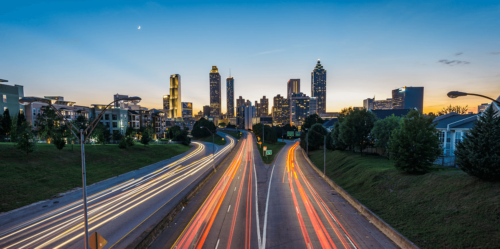 A city skyline