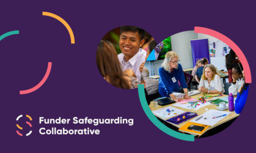Funder Safeguarding Collaborative collage of branded elements