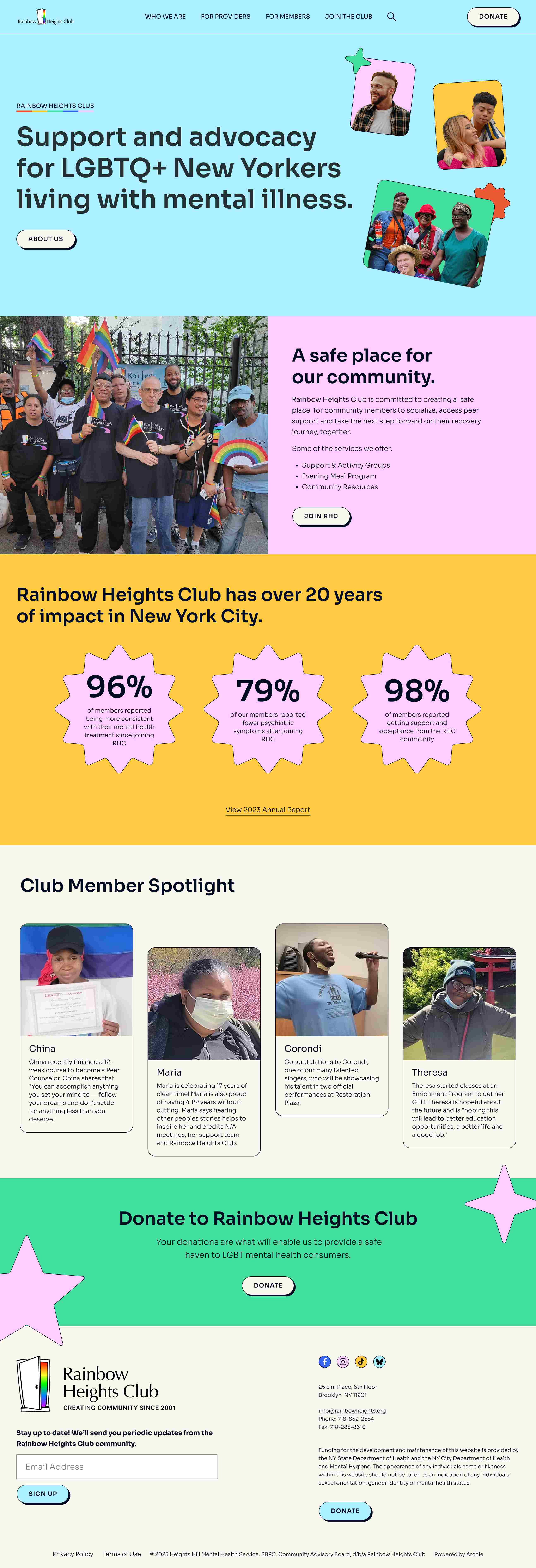 New homepage
