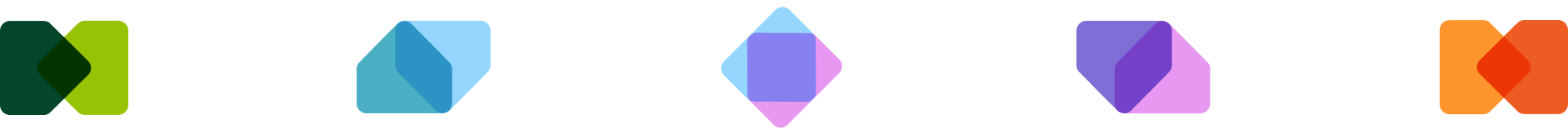 Row of colorful icons