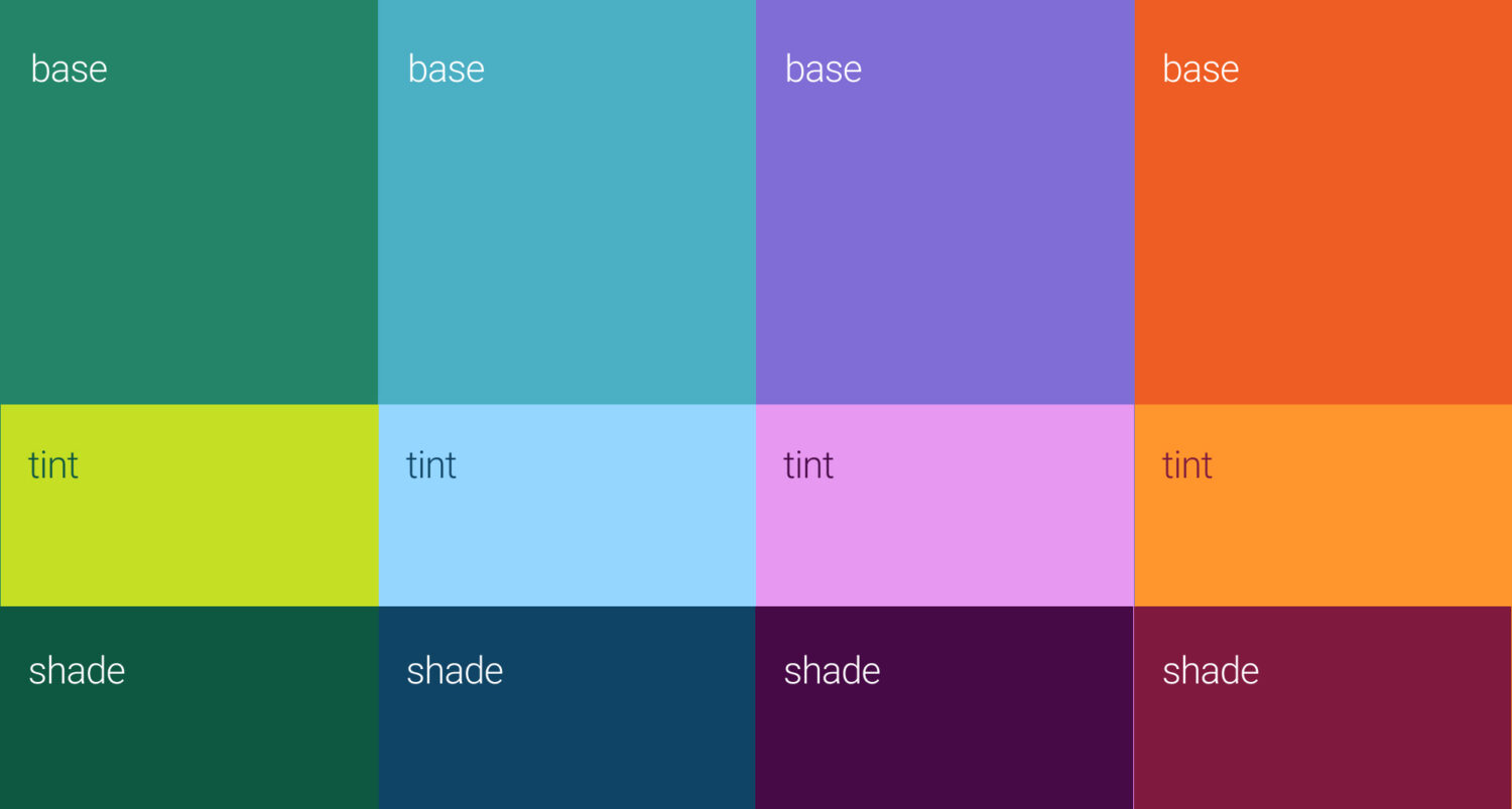 CORE layered color palette