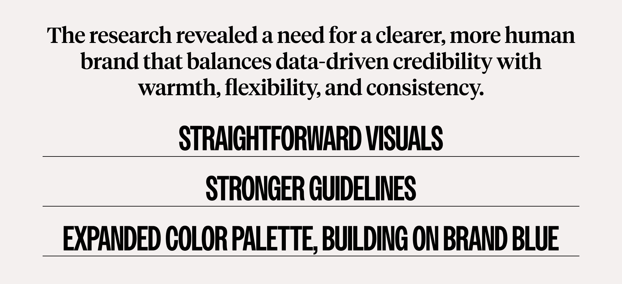 The research revealed a need for a clearer, more human brand that balances data-driven credibility with warmth, flexibility, and consistency. Teams favored straightforward visuals, stronger guidelines, and an expanded palette that builds on AV’s recognizable brand blue.