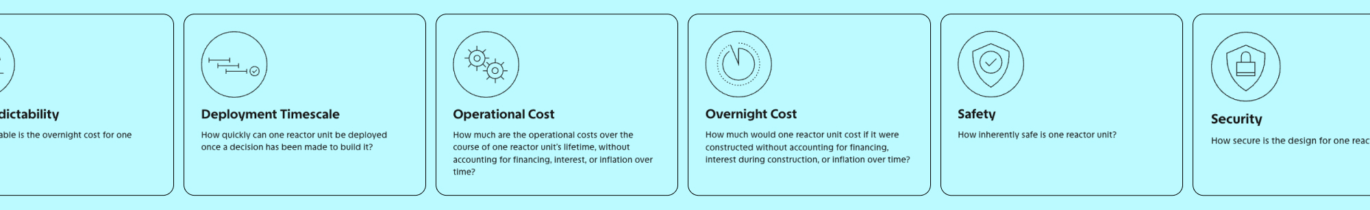 Examples of criteria for reactors