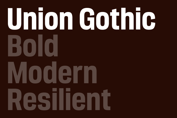 Union Gothic font