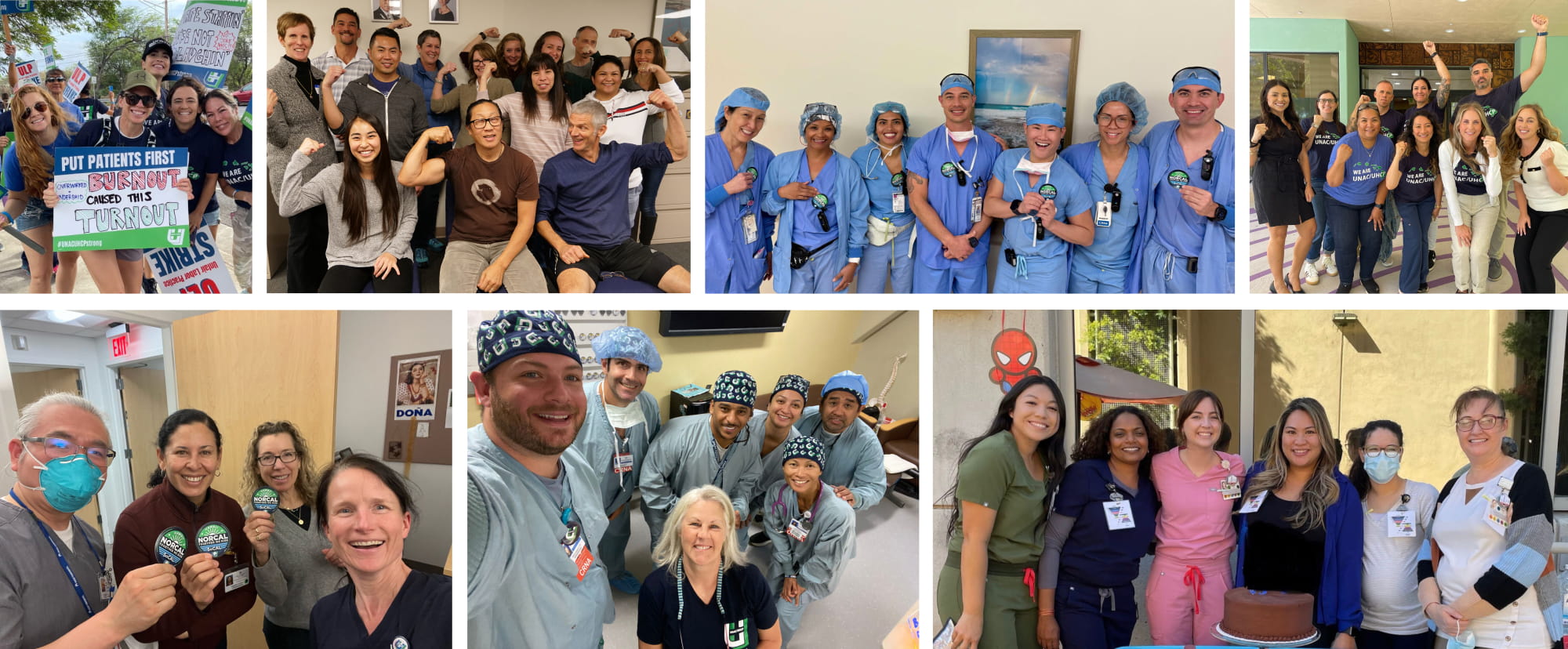 Collage of UNAC/UHCP union members