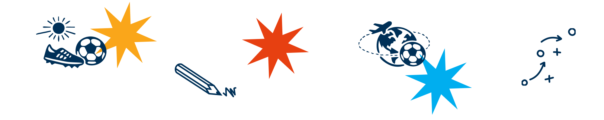 Collection of icons and elements from the campaign, used as a divider between sections