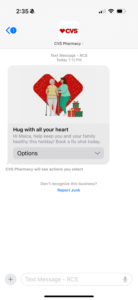 Screenshot of RCS message from CVS
